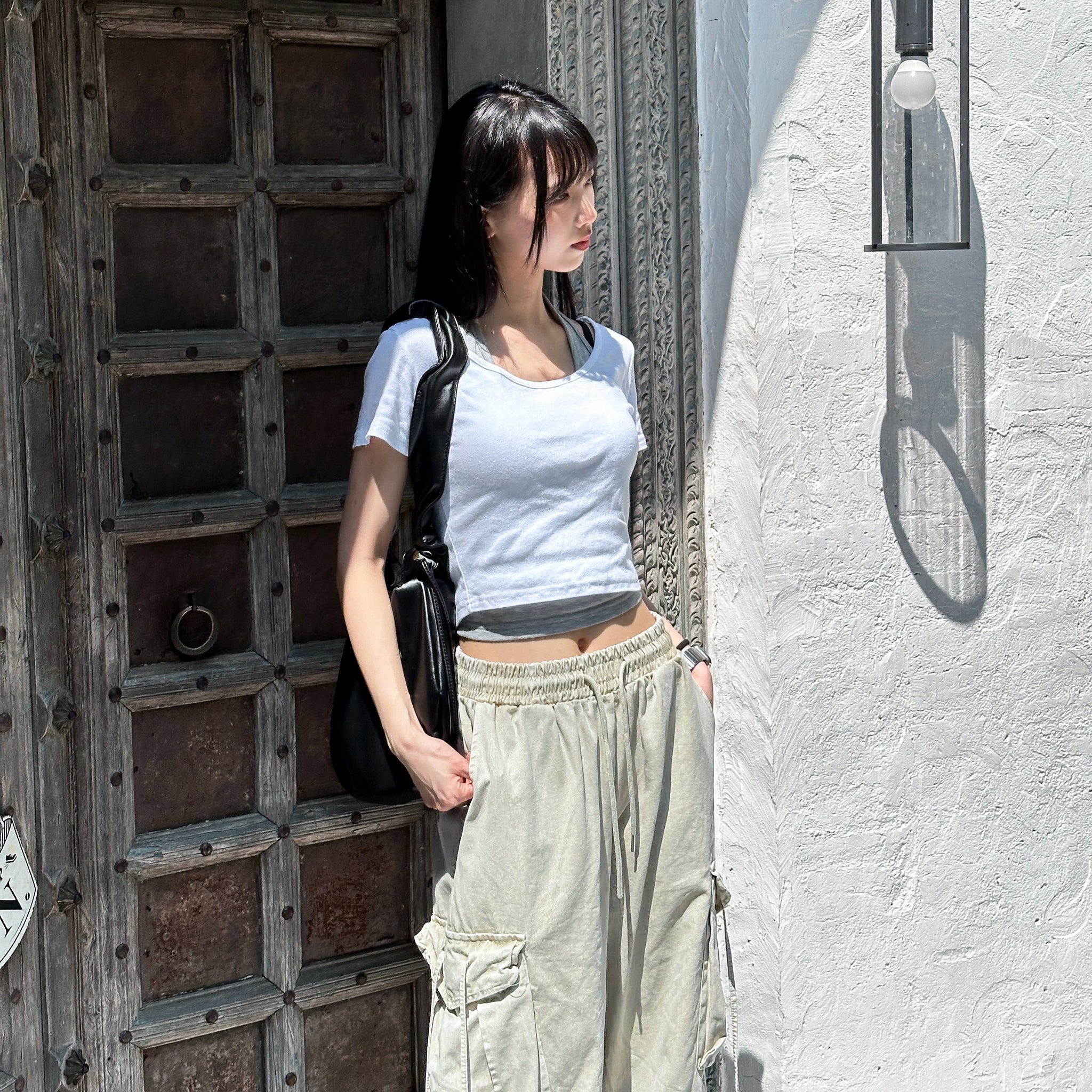 [層次UP] LAYERED U-NECK SHORT SLEEVE TEE/ 3色