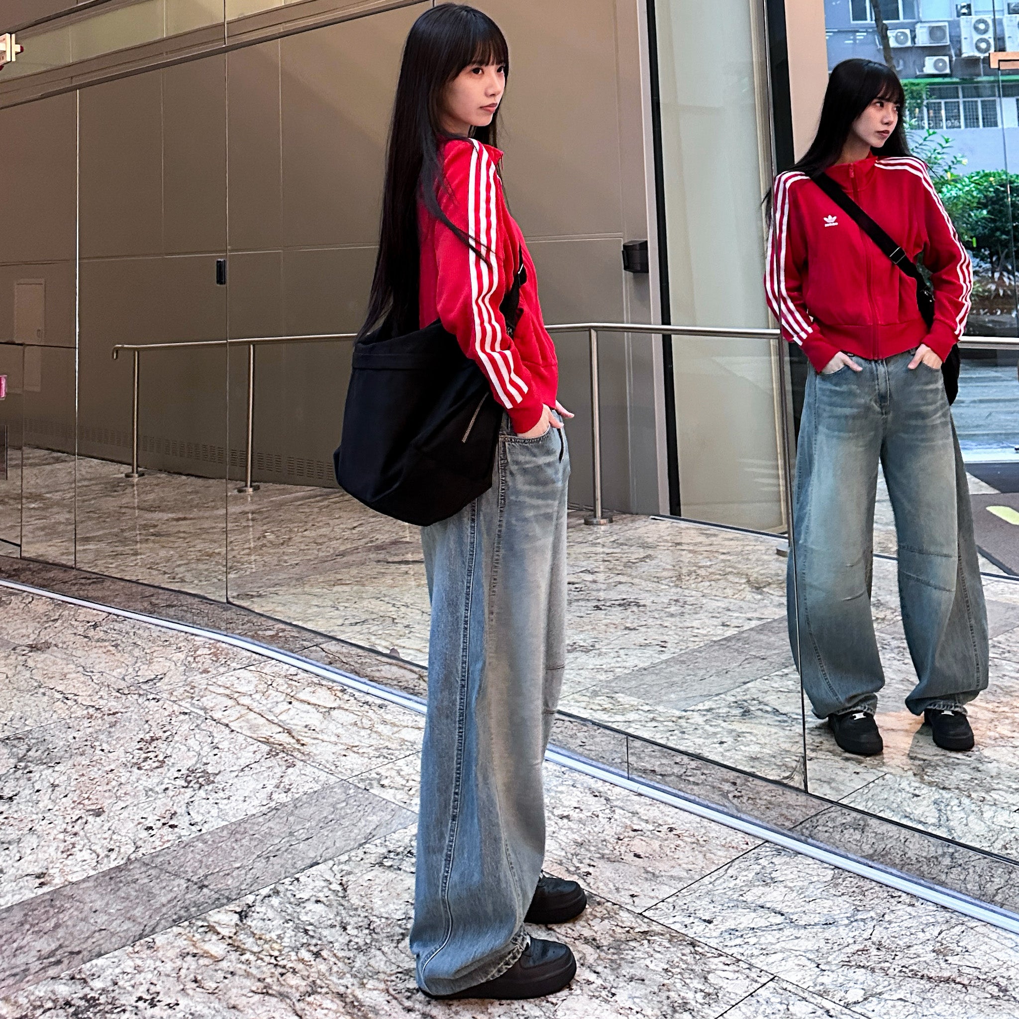 [UNISEX] SUEDE CROSS BAG/ 1色