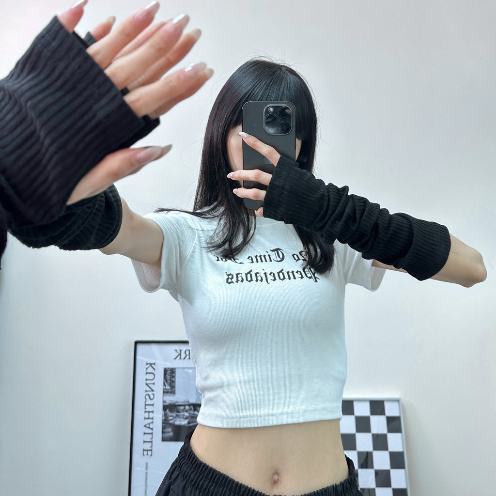 Ribbed Warmer Gloves/ 1色