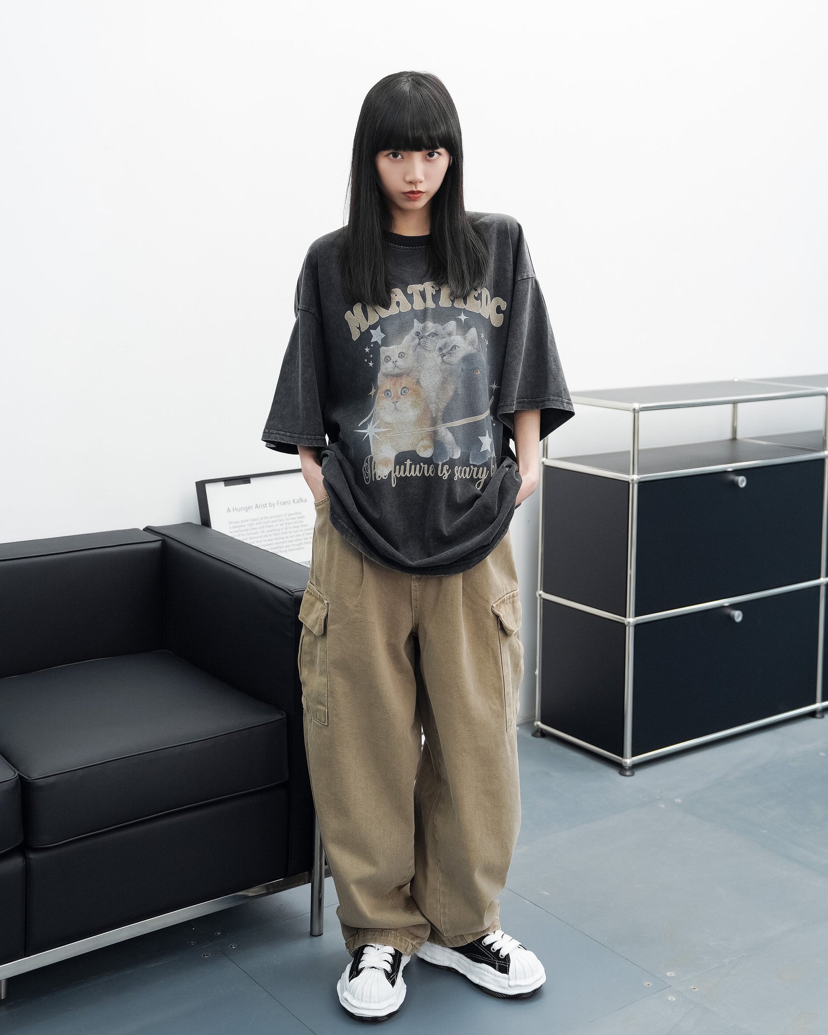 [UNISEX] Dyeing Cargo Denim Pants/ 2色