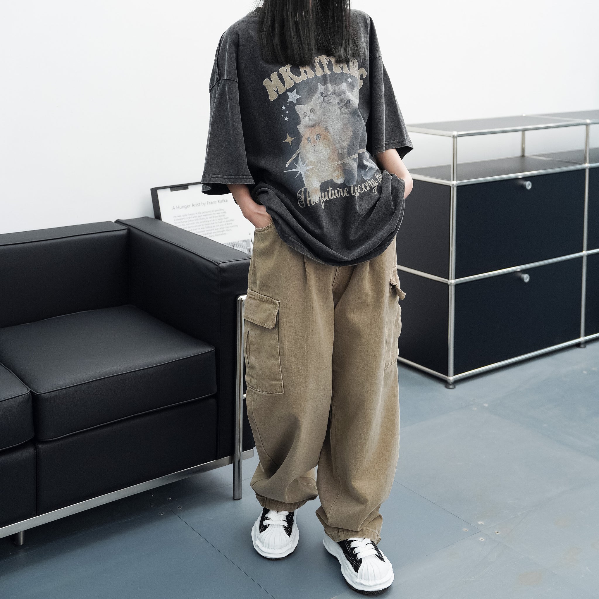 [UNISEX] Dyeing Cargo Denim Pants/ 2色