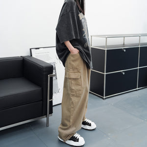 [UNISEX] Dyeing Cargo Denim Pants/ 2色