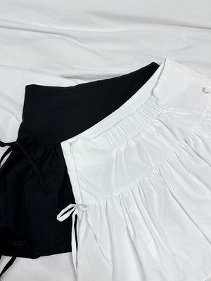 [BEST] 4 RIBBONS SKIRT PANTS/ 2色