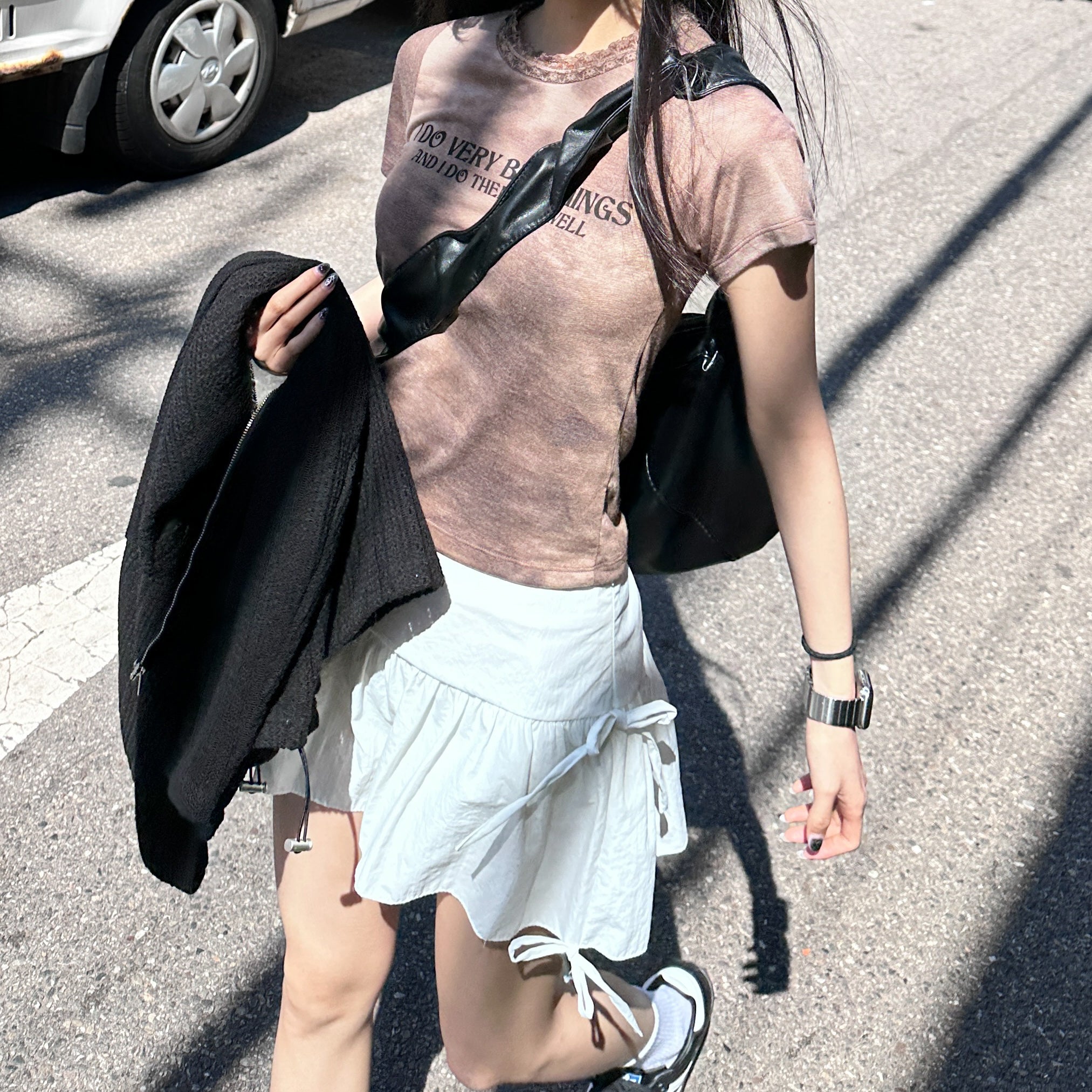 [BEST] 4 RIBBONS SKIRT PANTS/ 2色