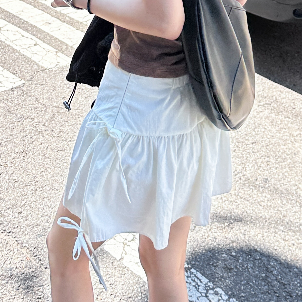 [BEST] 4 RIBBONS SKIRT PANTS/ 2色
