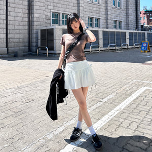 [BEST] 4 RIBBONS SKIRT PANTS/ 2色