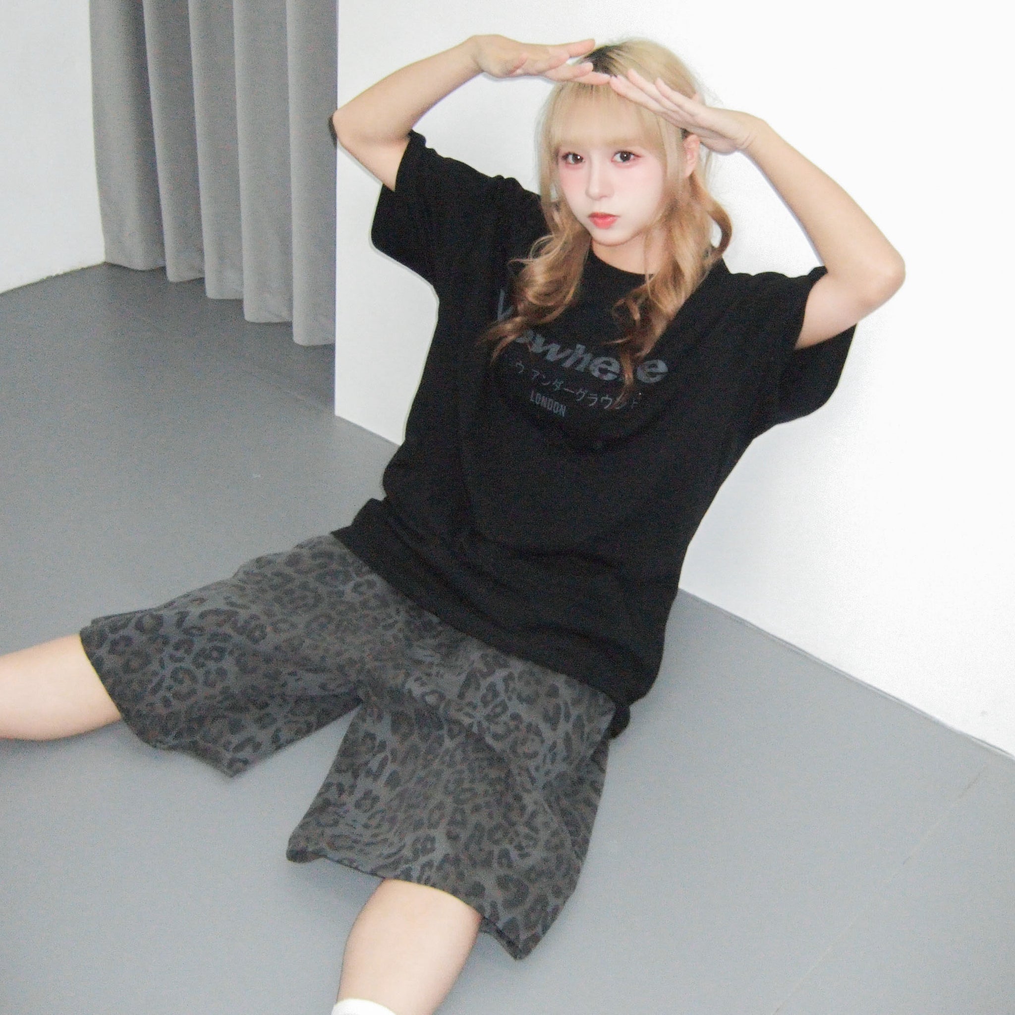 [UNISEX] 有皮帶位! LEOPARD BERMUDA PANTS/ 2色