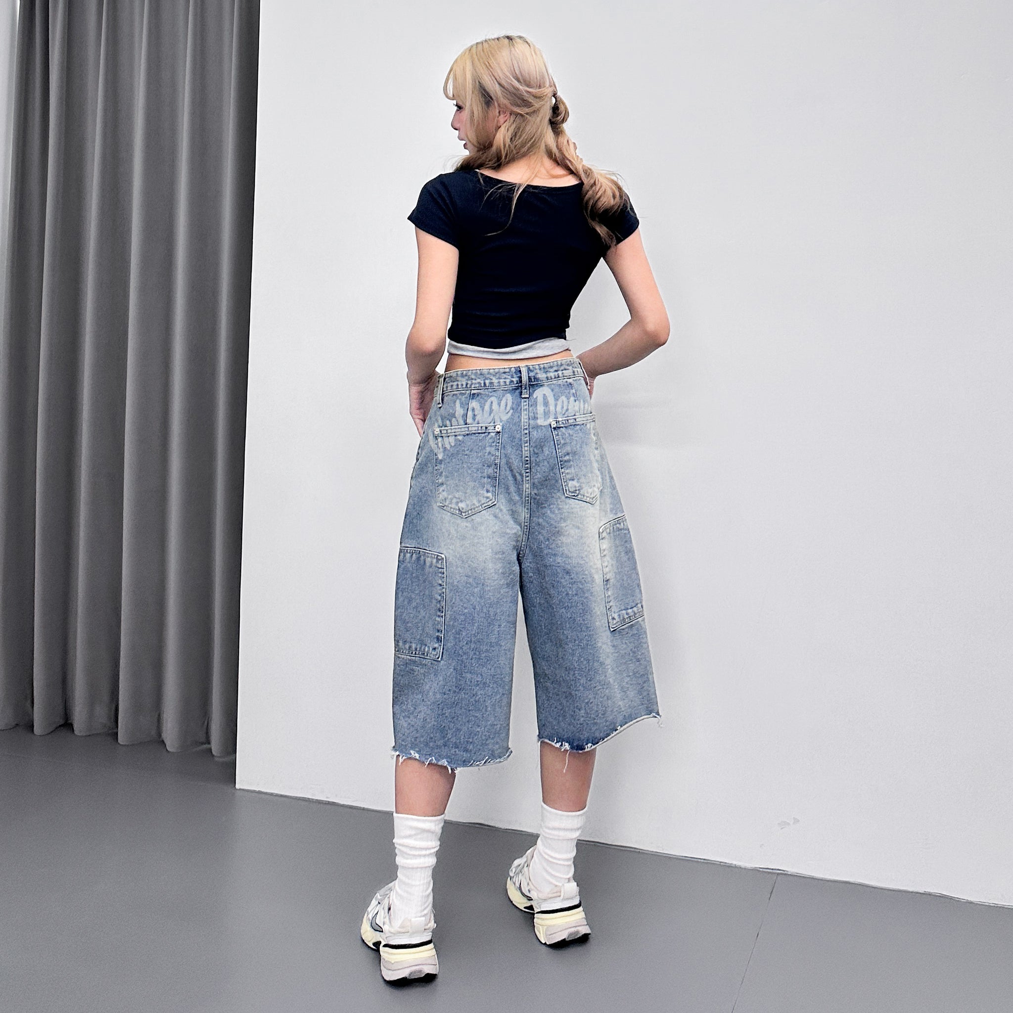 蘇蘇邊VINTAGE BERMUDA DENIM PANTS/ 1色