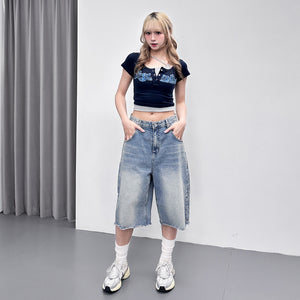 蘇蘇邊VINTAGE BERMUDA DENIM PANTS/ 1色