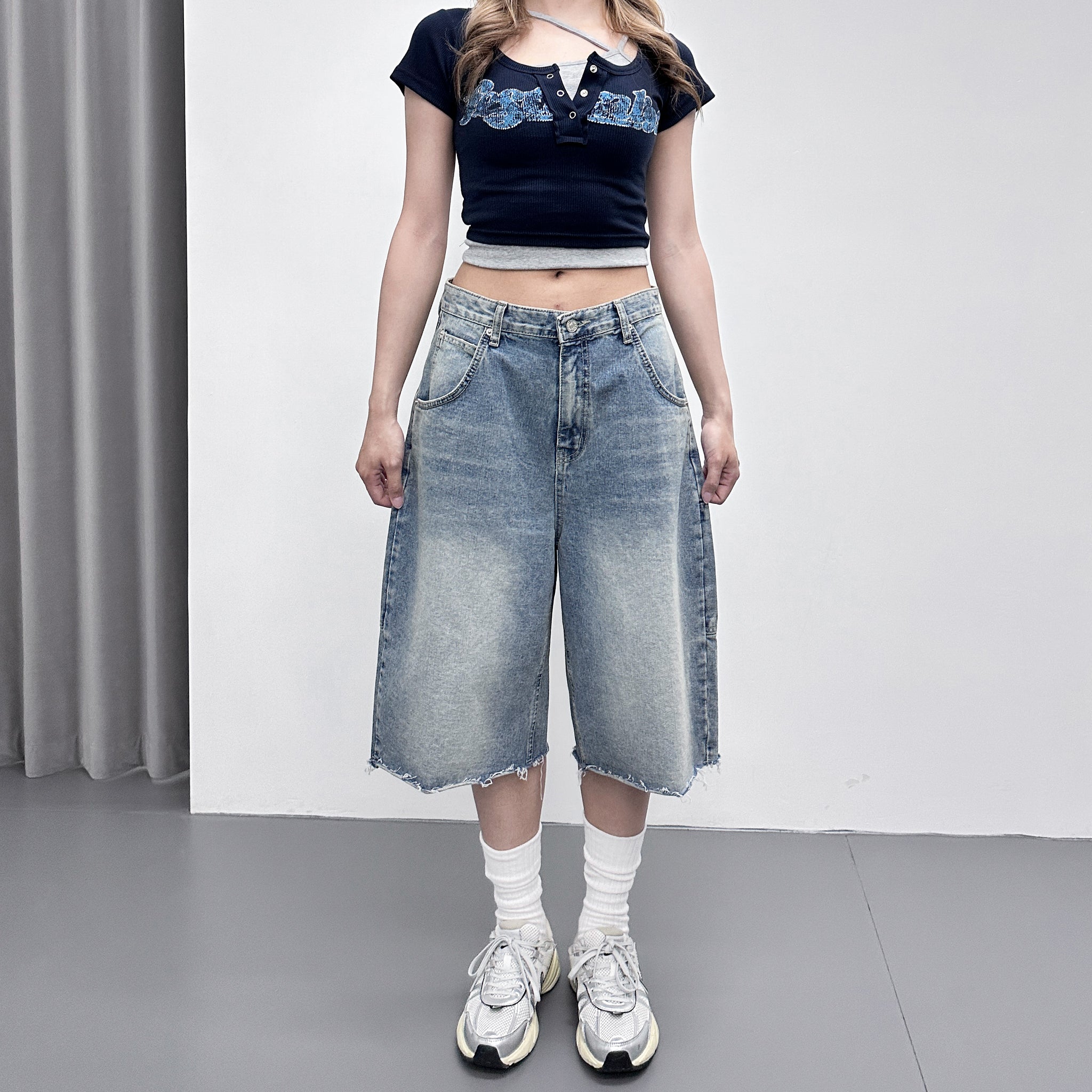 蘇蘇邊VINTAGE BERMUDA DENIM PANTS/ 1色