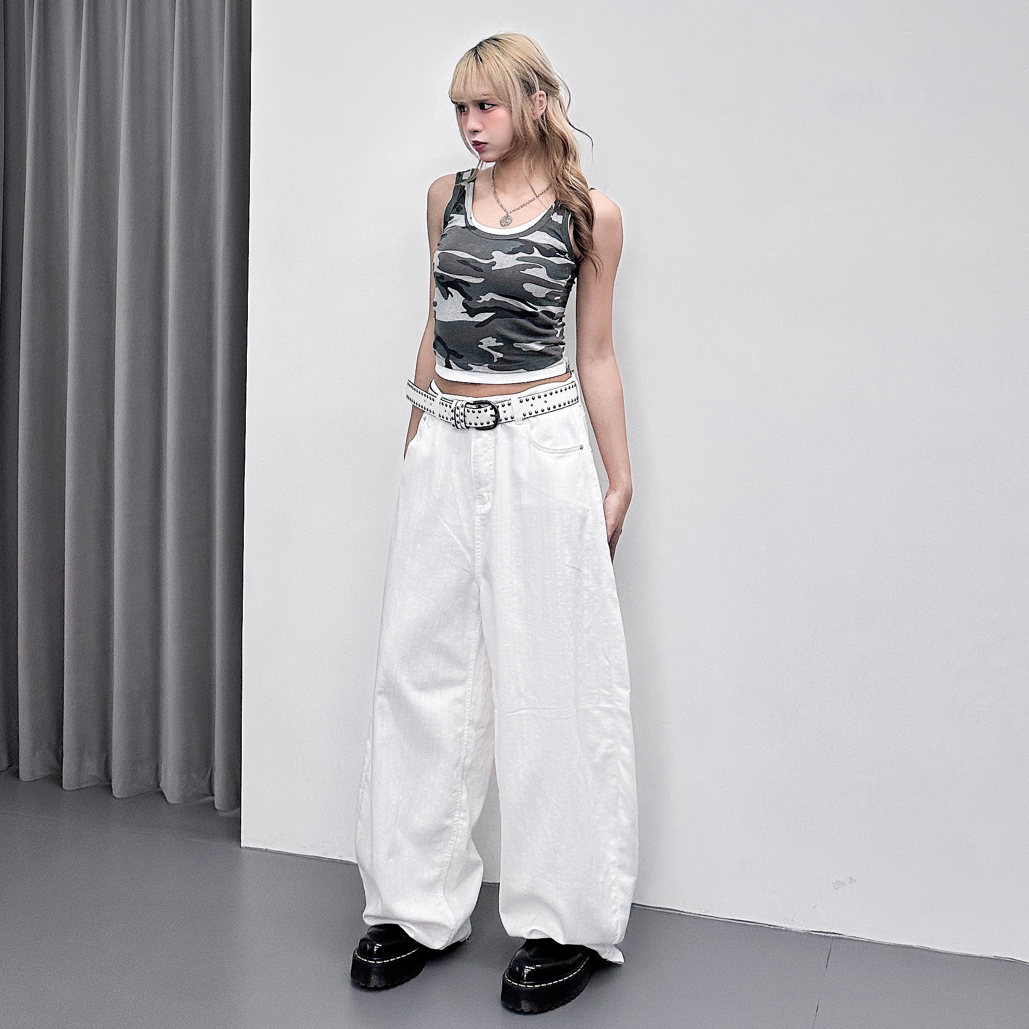 [假兩件] CAMOUFLAGE TANK TOP/ 1色