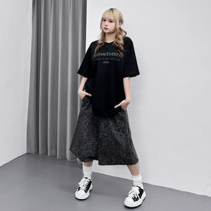 [UNISEX] 有皮帶位! LEOPARD BERMUDA PANTS/ 2色