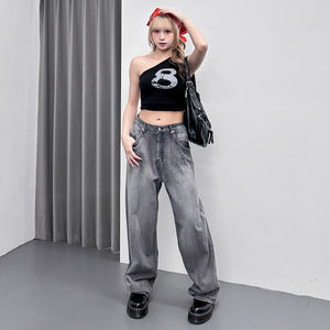 [細腰圍OK] SUMMER BUTTONED DENIM PANTS/ 1色