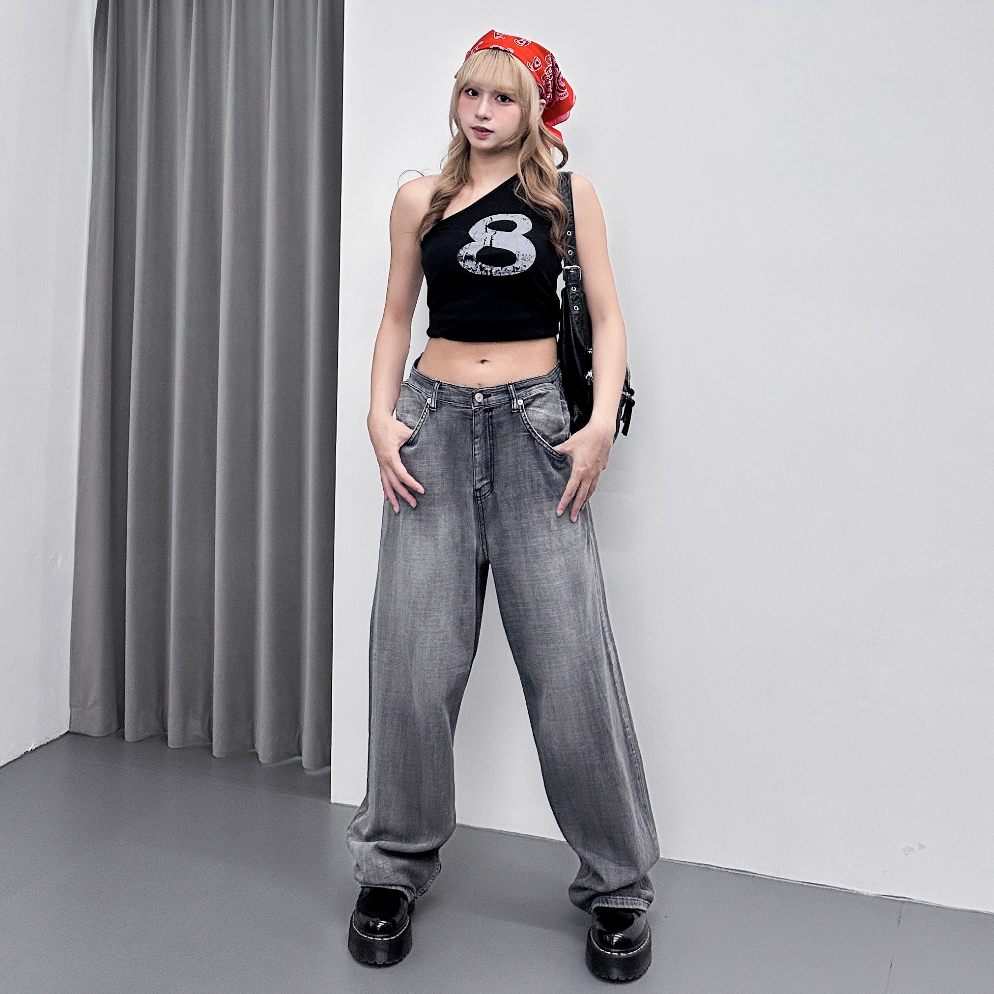 [細腰圍OK] SUMMER BUTTONED DENIM PANTS/ 1色
