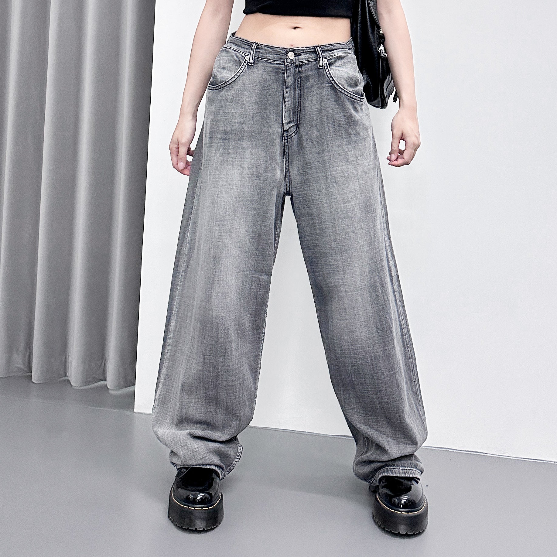 [細腰圍OK] SUMMER BUTTONED DENIM PANTS/ 1色