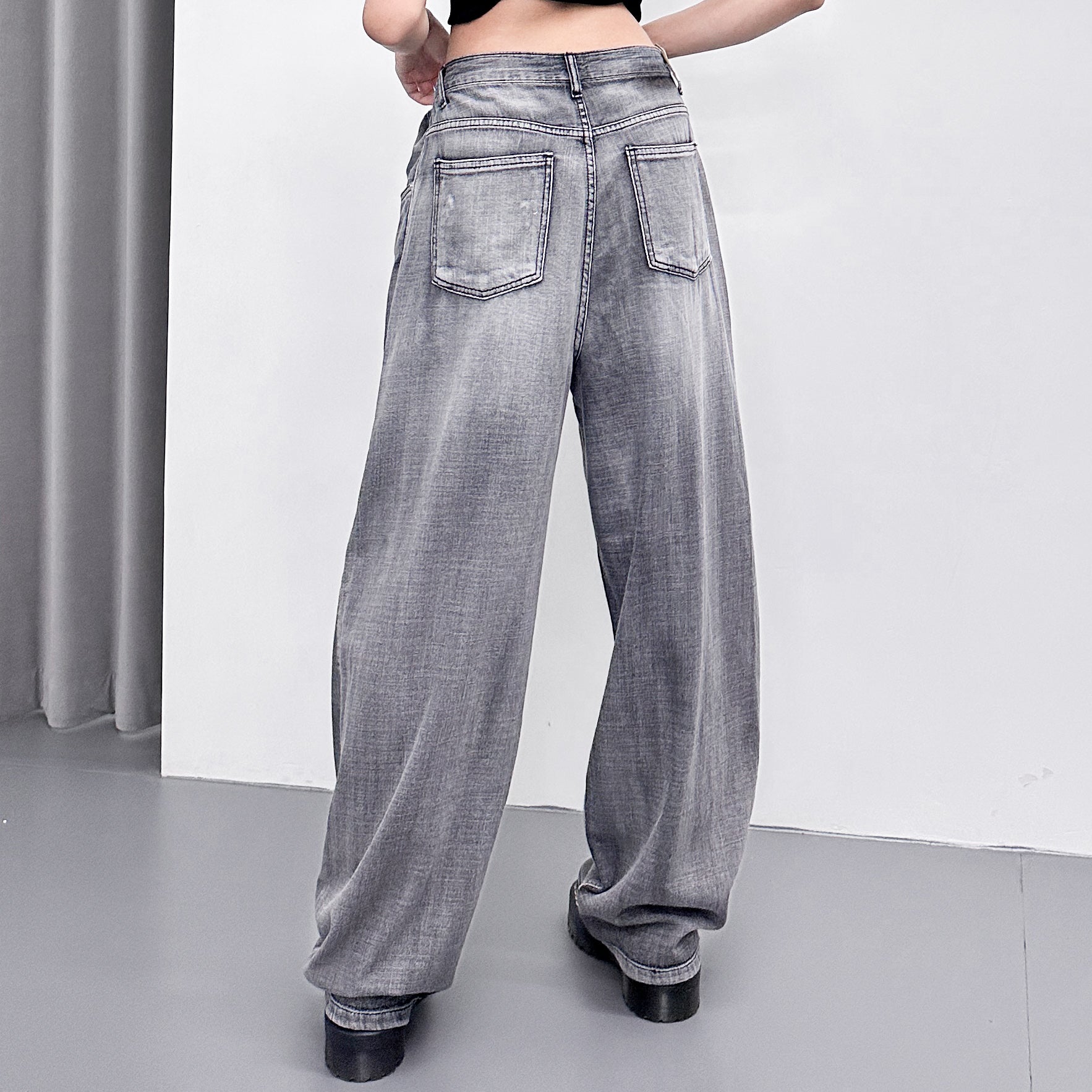 [細腰圍OK] SUMMER BUTTONED DENIM PANTS/ 1色