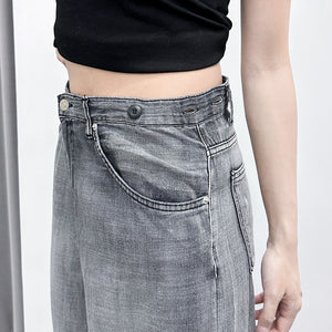 [細腰圍OK] SUMMER BUTTONED DENIM PANTS/ 1色