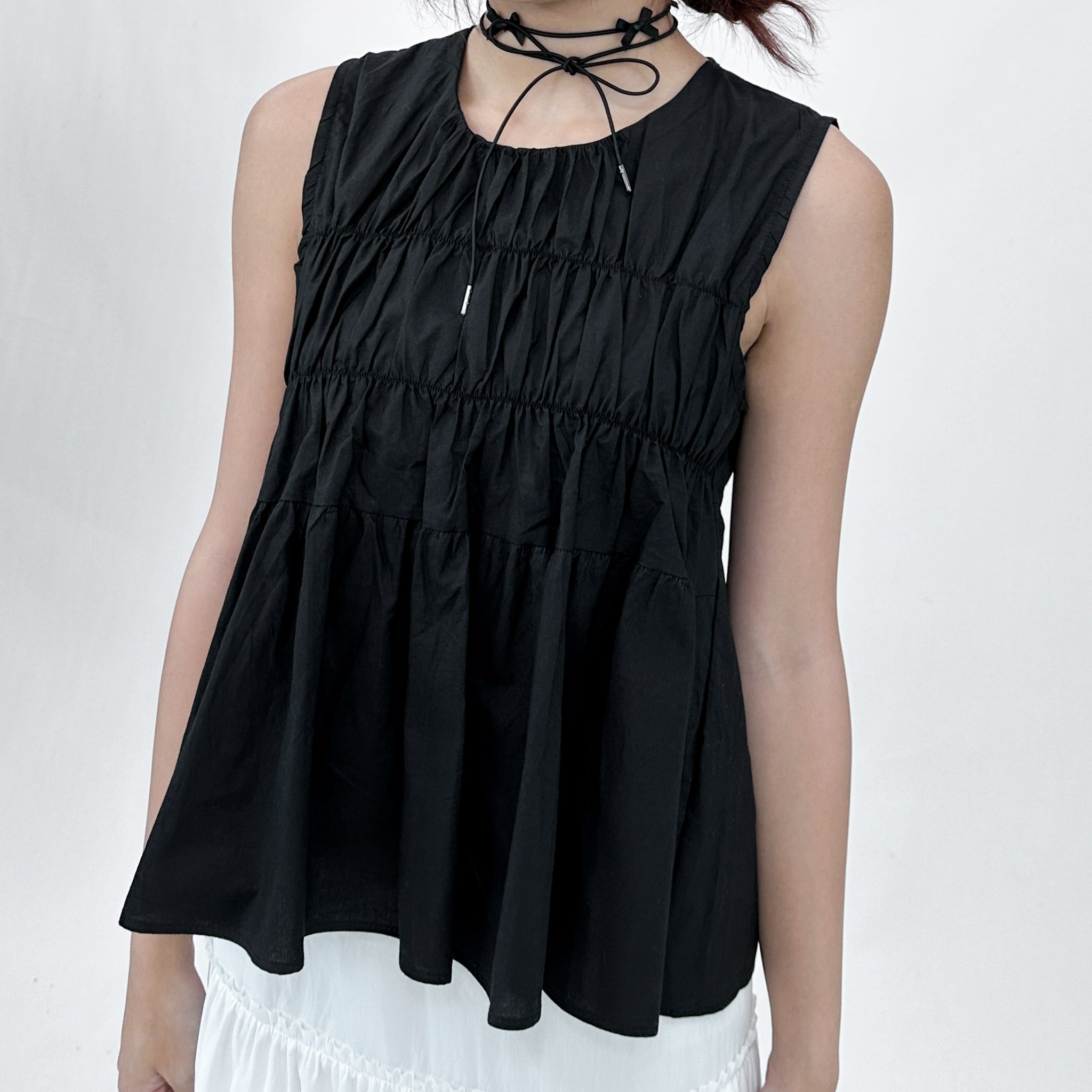 4 MINI RIBBONS CHOKER/ 2色