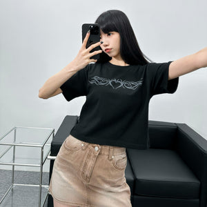 Brown Washed Denim Skirt/ 1色