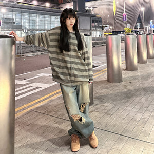 [UNISEX] 春夏適用!! 橫間半透帽款外套/ 2色