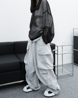 [UNISEX] Big Cargo Nylon Pants/ 2色
