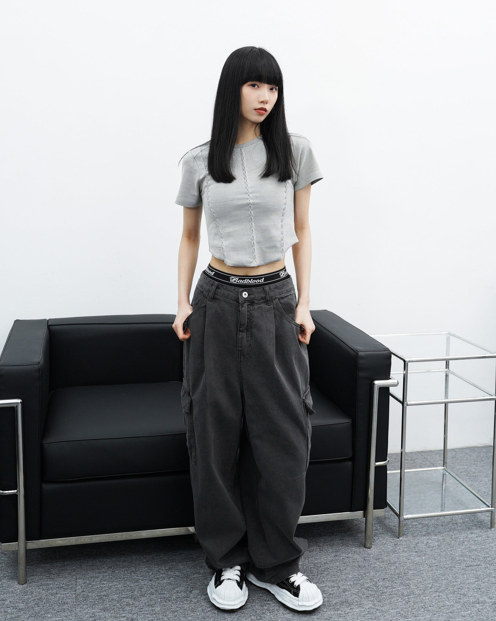 [UNISEX] Dyeing Cargo Denim Pants/ 2色