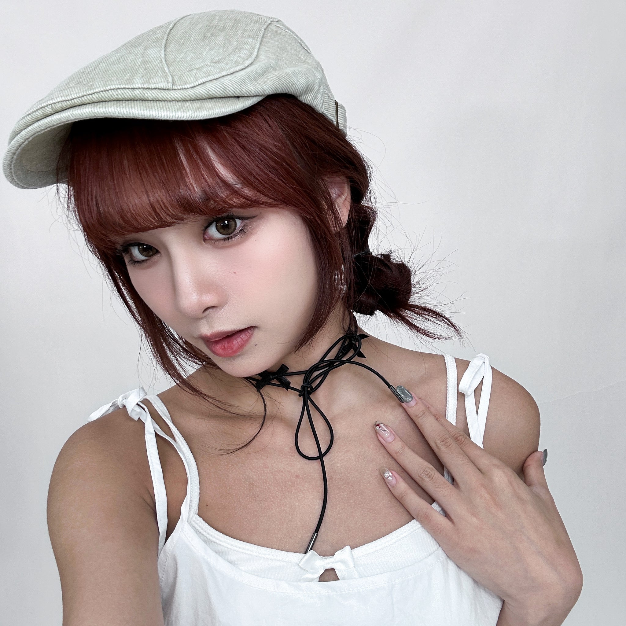 4 MINI RIBBONS CHOKER/ 2色