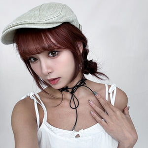 4 MINI RIBBONS CHOKER/ 2色