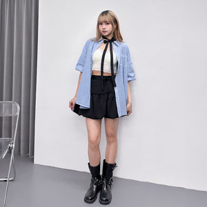 [BEST] UNISEX PIGMENT OVERSIZE SHIRT/ 4色