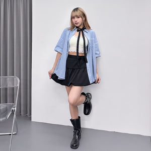 [BEST] UNISEX PIGMENT OVERSIZE SHIRT/ 4色