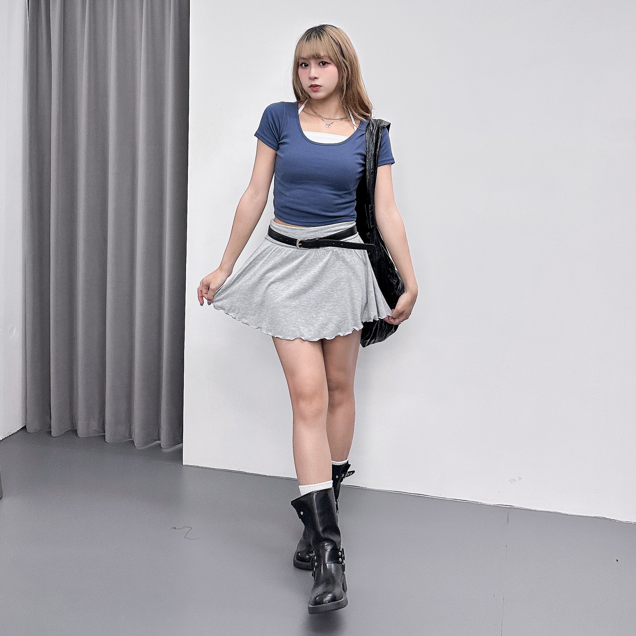 [層次UP] LAYERED U-NECK SHORT SLEEVE TEE/ 3色