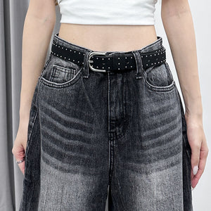 RIVET SUEDE BELT/ 2色