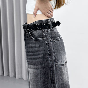RIVET SUEDE BELT/ 2色