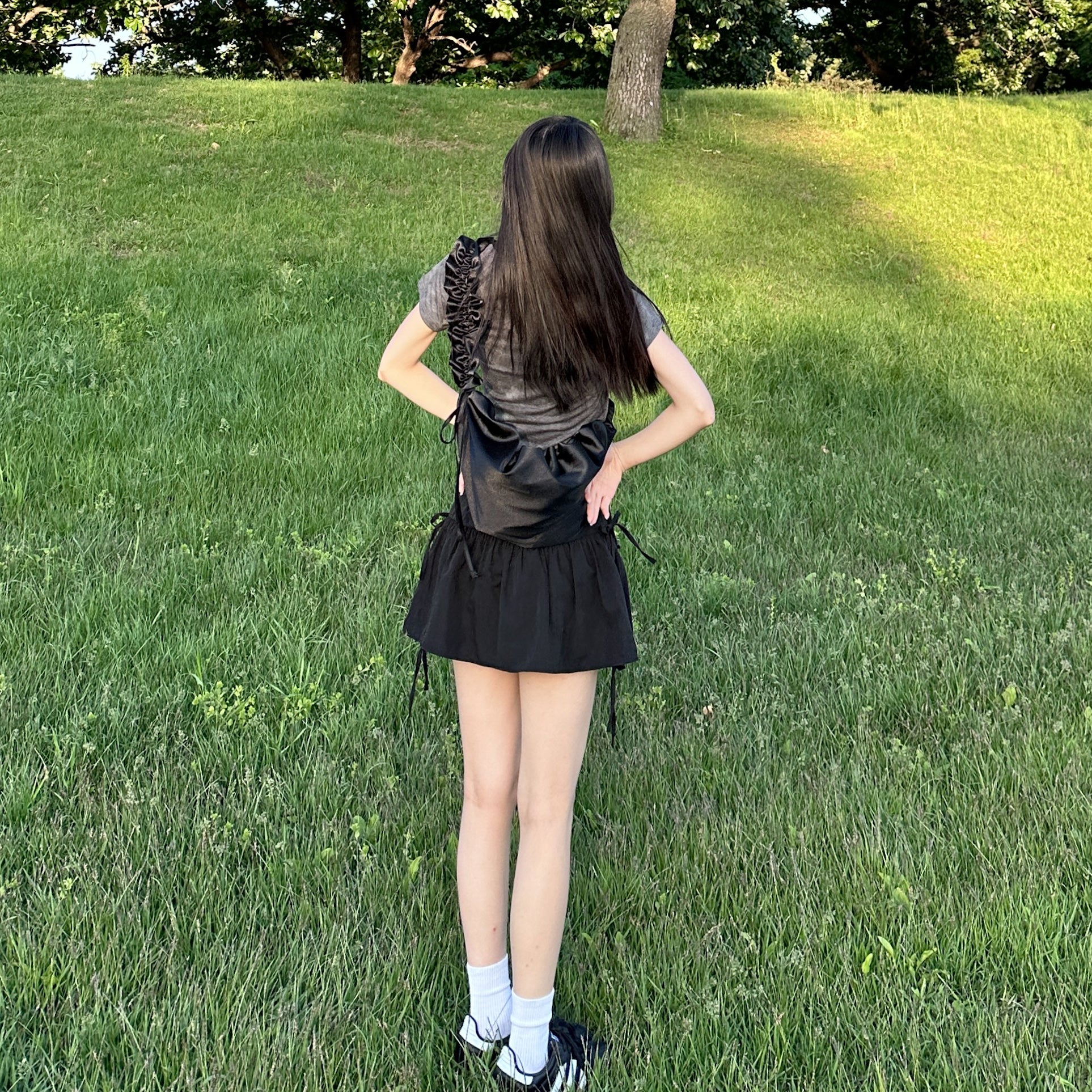 [BEST] 4 RIBBONS SKIRT PANTS/ 2色