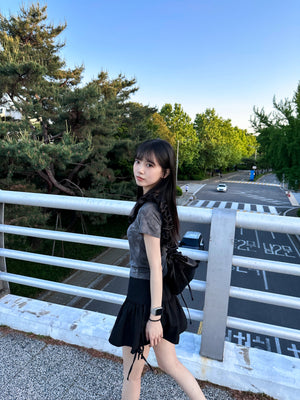 [BEST] 4 RIBBONS SKIRT PANTS/ 2色