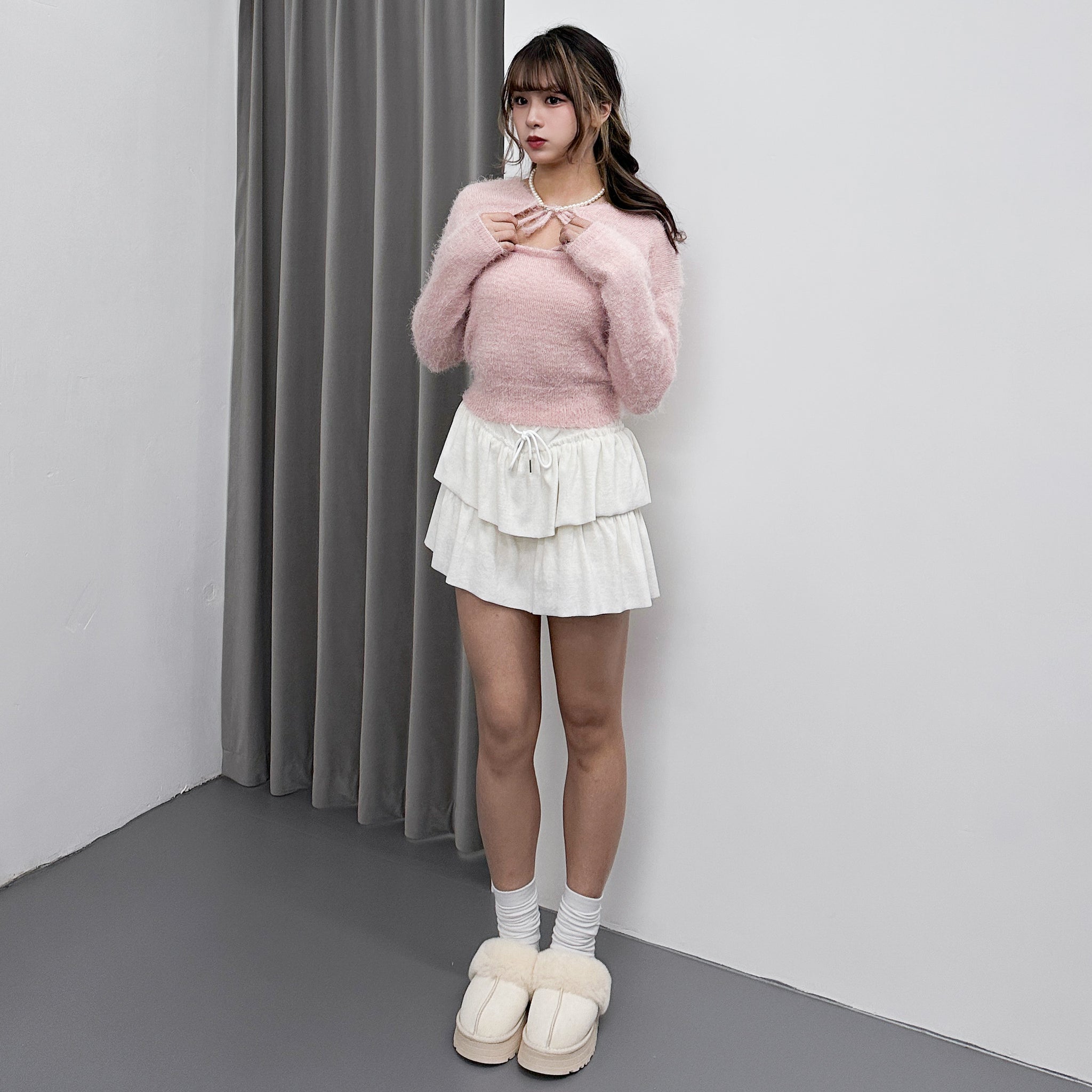 WINTER絨面復古蛋糕裙褲/ 3色