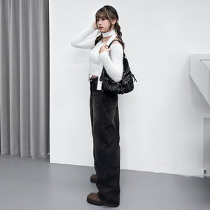 女人味UP毛茸茸SLIM OFF SHOULDER KNITWEAR+頸帶/ 4色