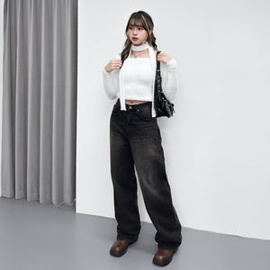 女人味UP毛茸茸SLIM OFF SHOULDER KNITWEAR+頸帶/ 4色