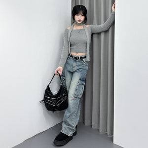 女人味UP毛茸茸SLIM OFF SHOULDER KNITWEAR+頸帶/ 4色