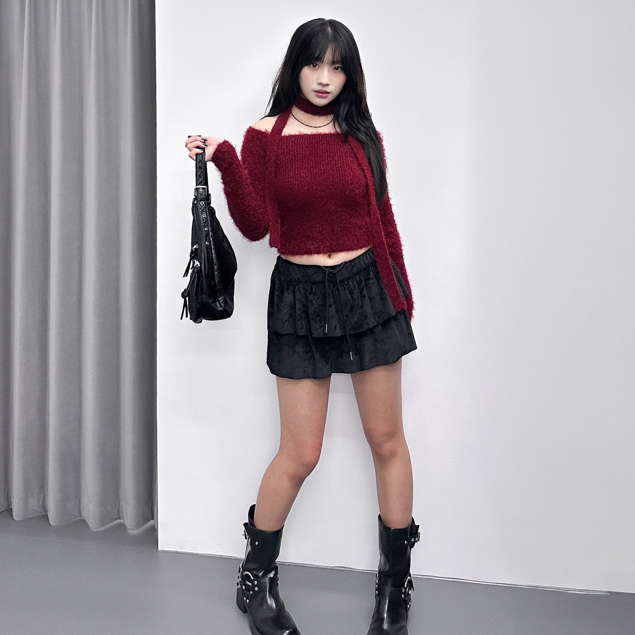 WINTER絨面復古蛋糕裙褲/ 3色