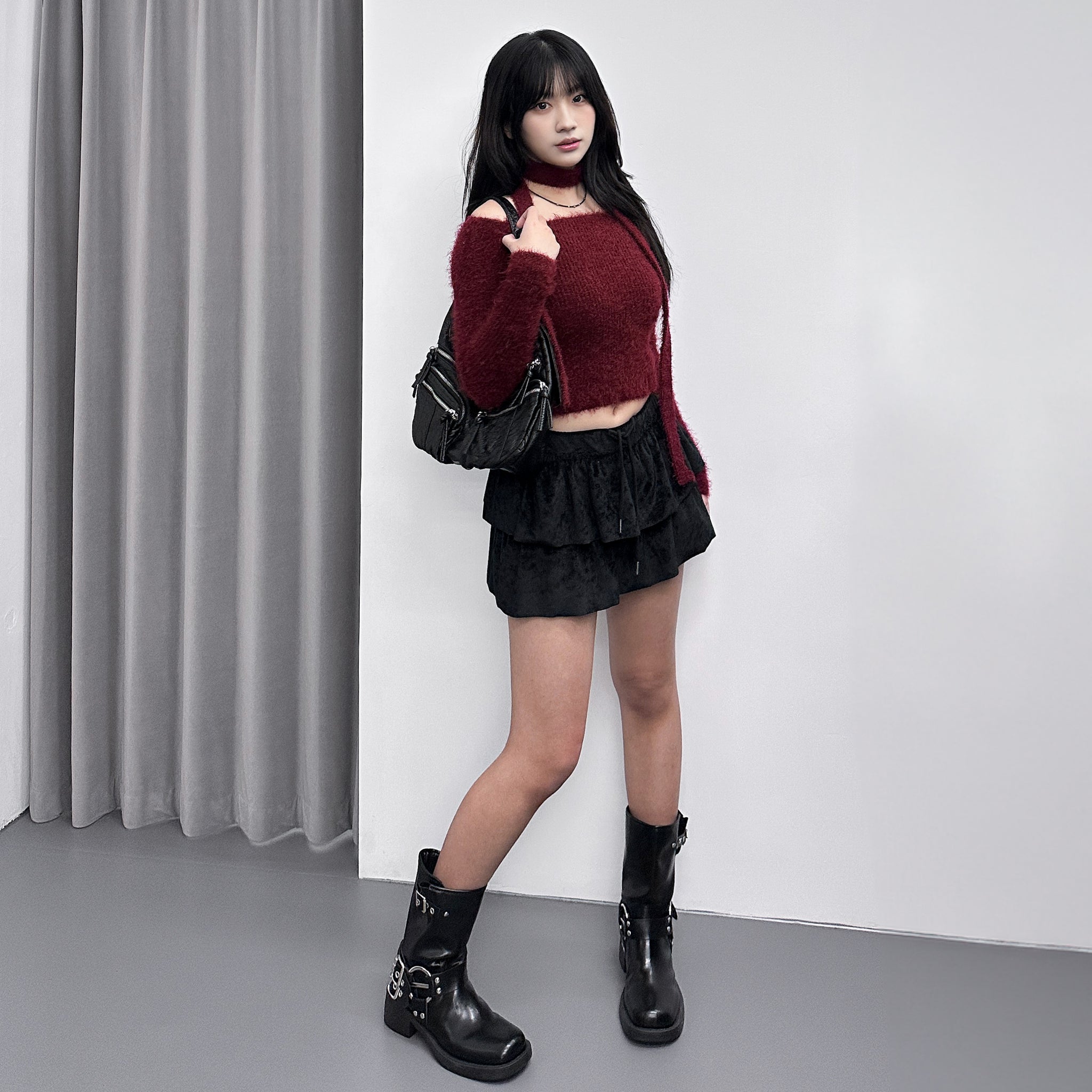 WINTER絨面復古蛋糕裙褲/ 3色