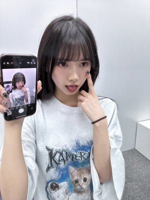 [UNISEX] SPACE SURVIVOR OVERSIZE MEOW TEE /2色
