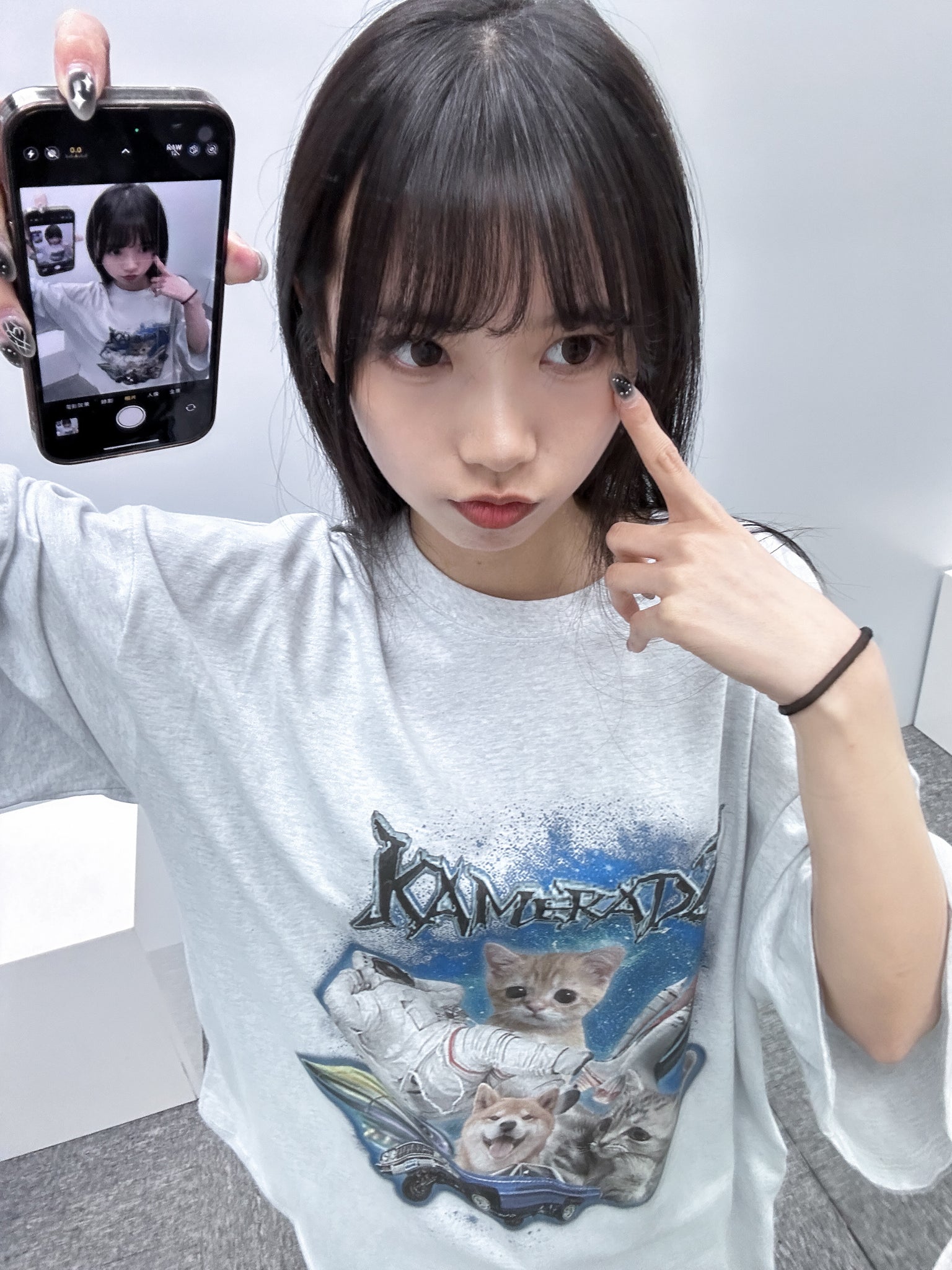 [UNISEX] SPACE SURVIVOR OVERSIZE MEOW TEE /2色