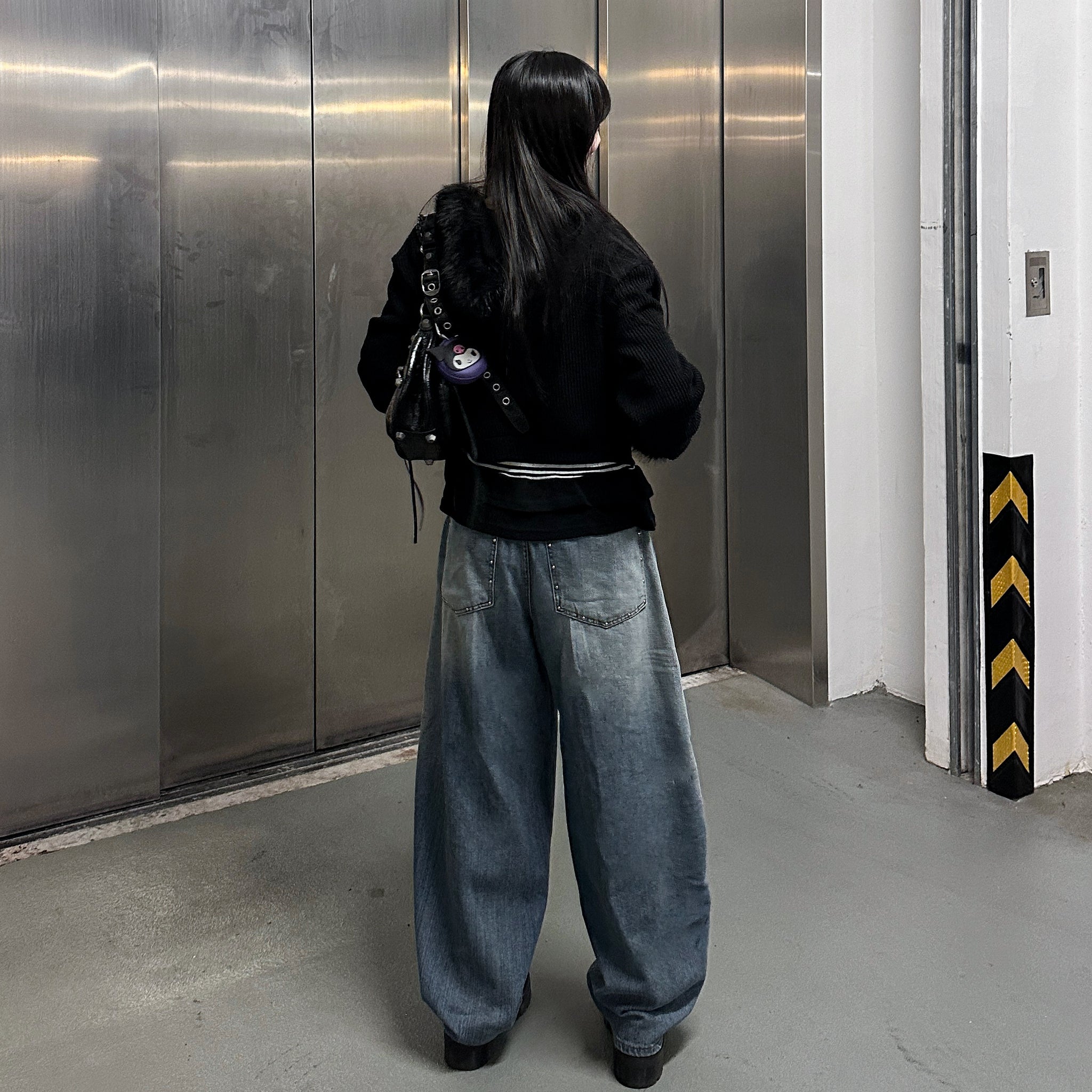 [BEST] 毛毛綑邊SEMI CROP OUTER/ 1色