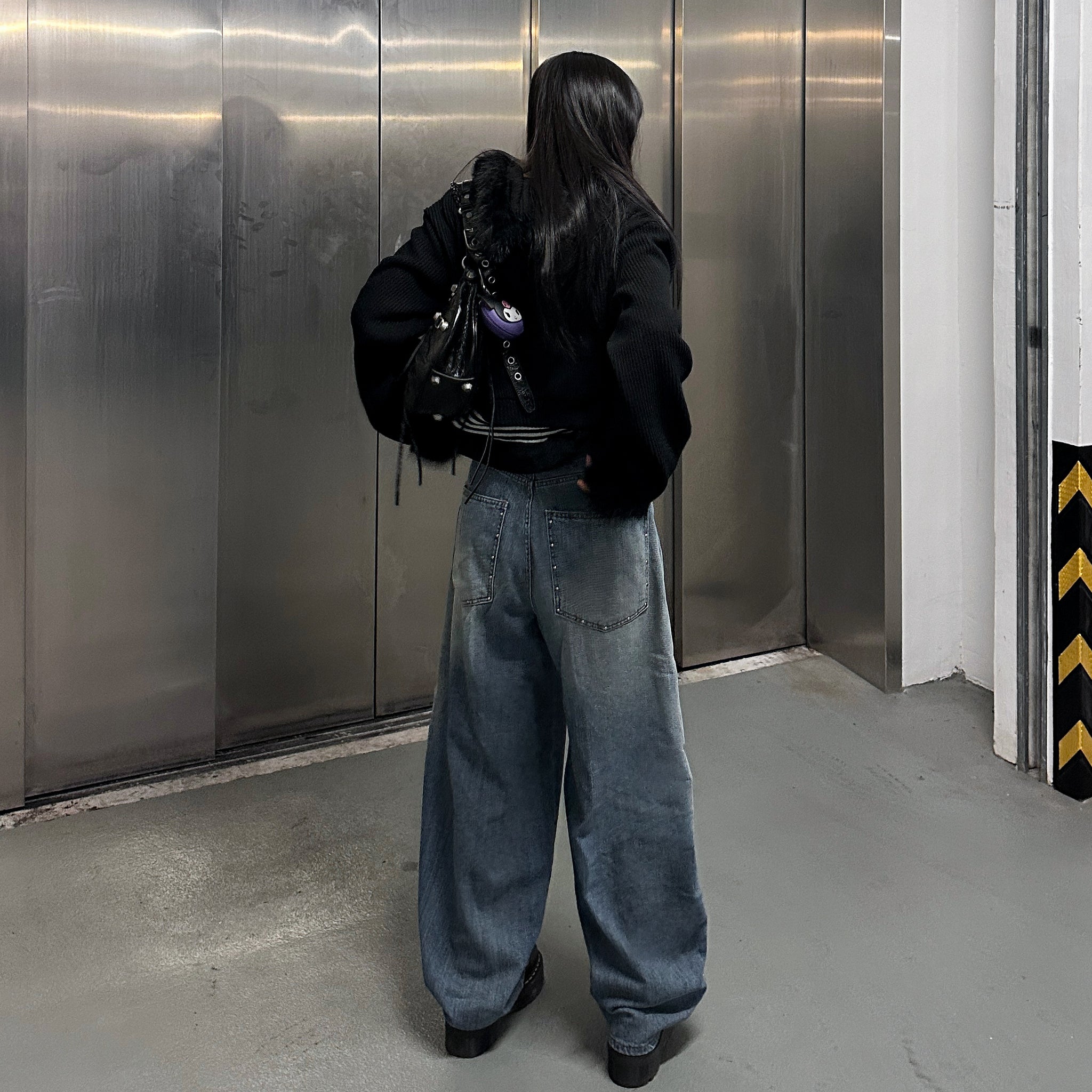 [BEST] 毛毛綑邊SEMI CROP OUTER/ 1色