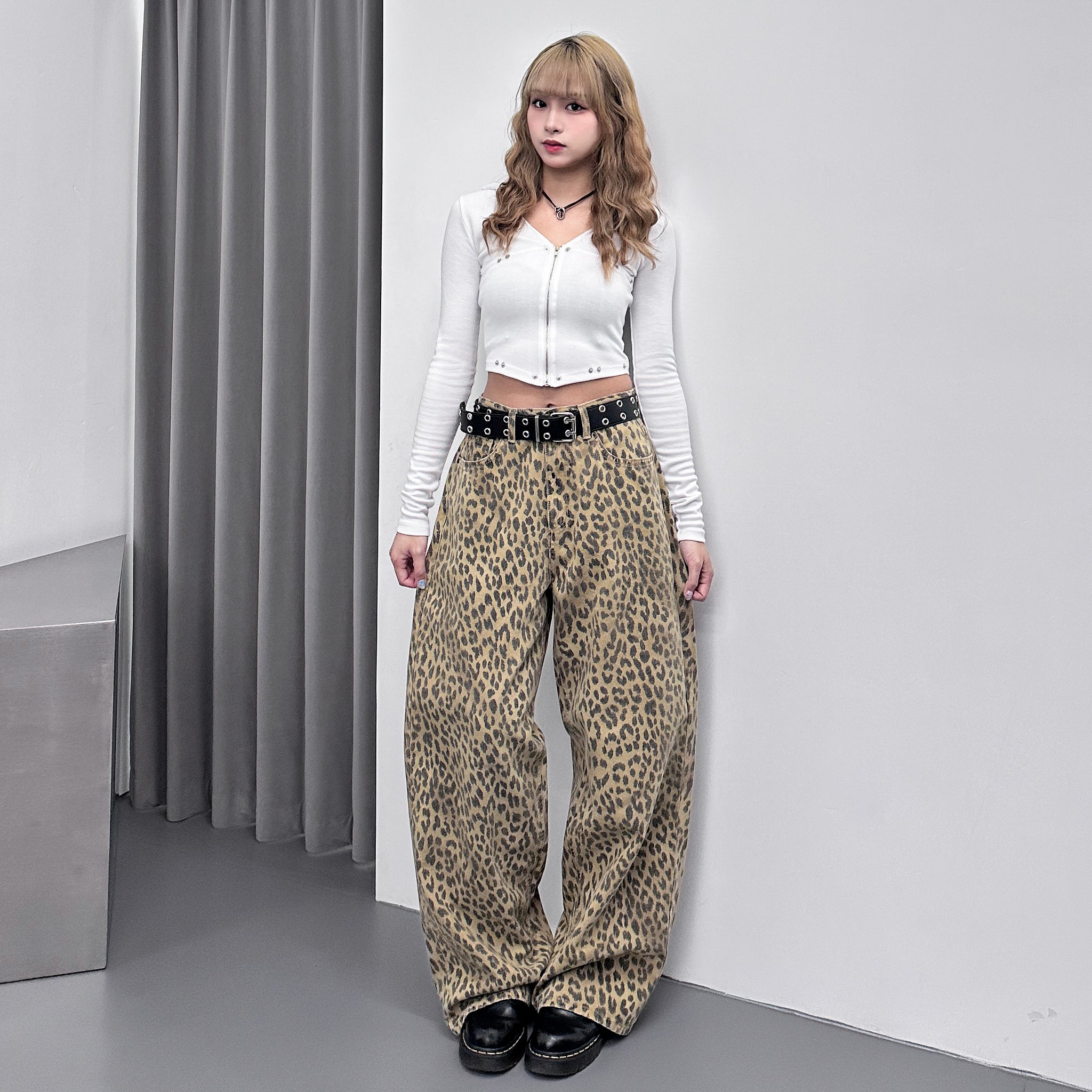 [BEST 靚CUTTING] SUMMER LEOPARD WIDE PANTS/ 2色