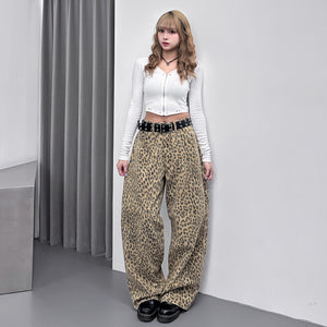 [BEST 靚CUTTING] SUMMER LEOPARD WIDE PANTS/ 2色