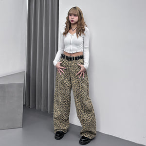 [BEST 靚CUTTING] SUMMER LEOPARD WIDE PANTS/ 2色