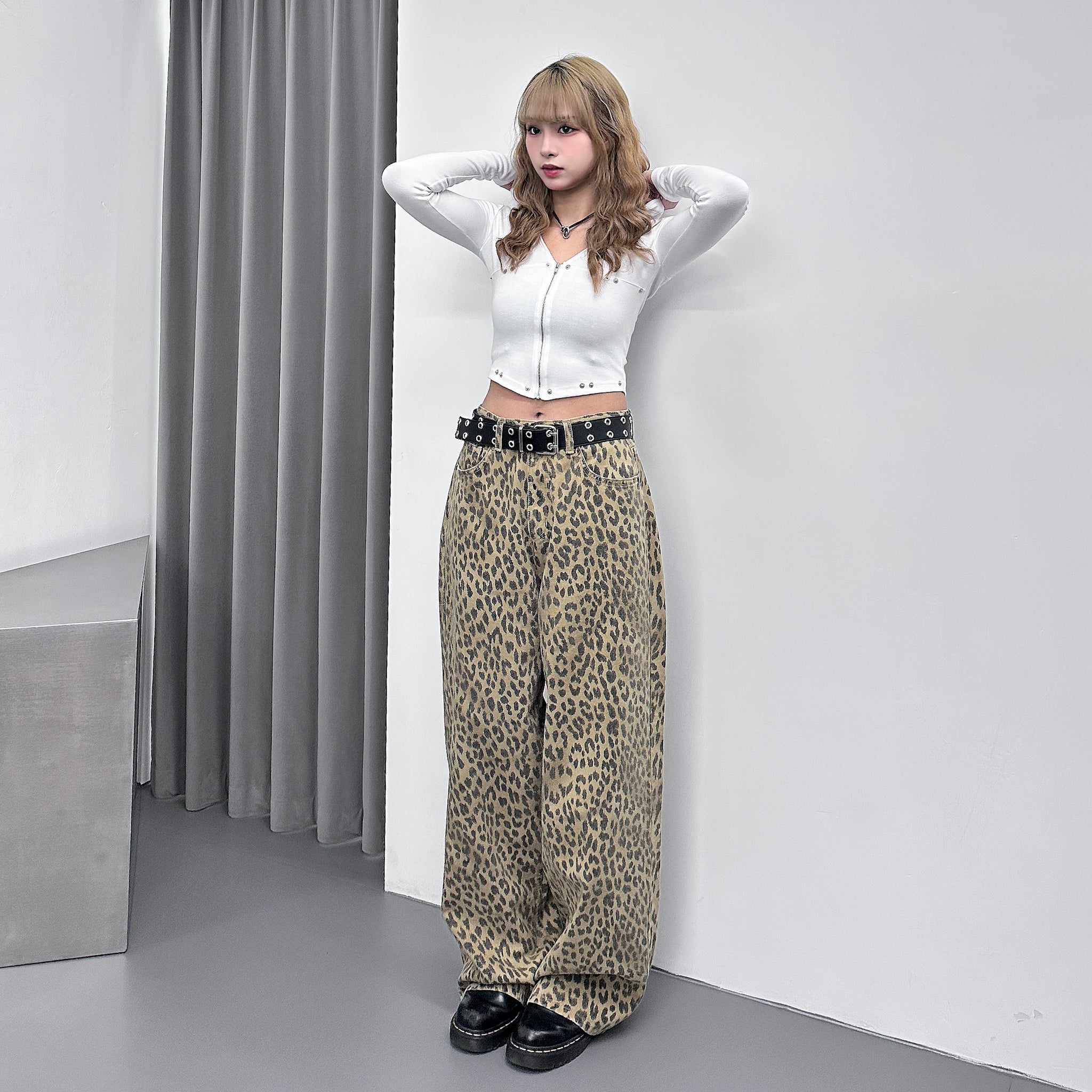 [BEST 靚CUTTING] SUMMER LEOPARD WIDE PANTS/ 2色