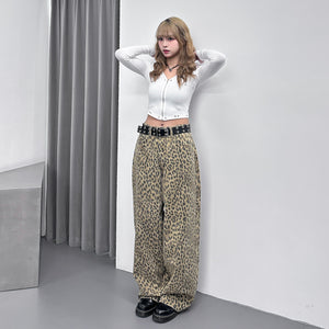 [BEST 靚CUTTING] SUMMER LEOPARD WIDE PANTS/ 2色